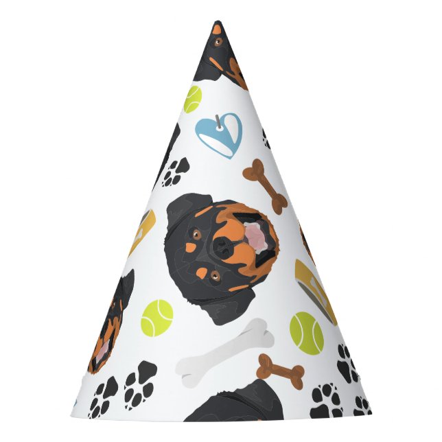 Chapeaux De Fètes Rottweiler de sourire de chien (Devant)