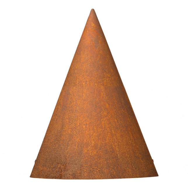 Chapeaux De Fètes Rouille noire, texture métallique gros plan. (Devant)