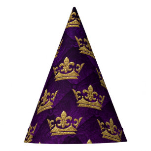 Chapeaux De Fètes Royal Blue & Purple Crown Prince fête d'anniversai