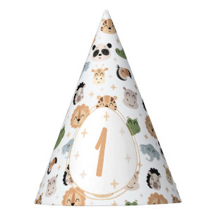 Chapeaux De Fètes Safari animal 1er anniversaire garçon âge casquett