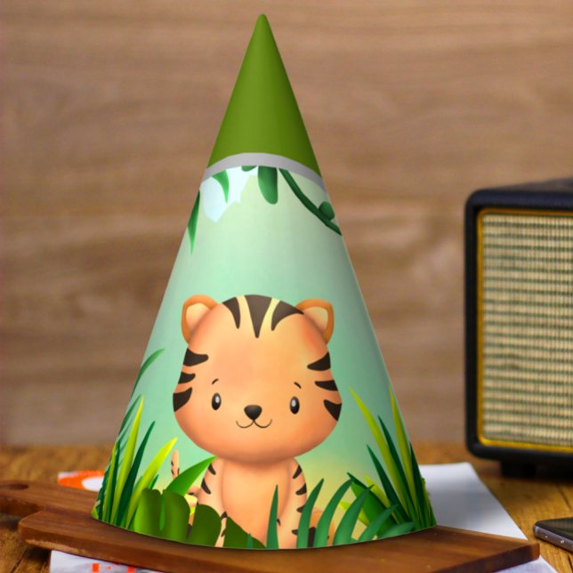 Chapeaux De Fètes Safari Birthday Tiger (Créateur téléchargé)
