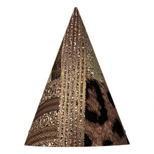Chapeaux De Fètes Safari de lionne Jungle Glam Moderne Paillettes Do