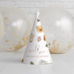 Chapeaux De Fètes SAFARI Jungle Animaux 1er Anniversaire