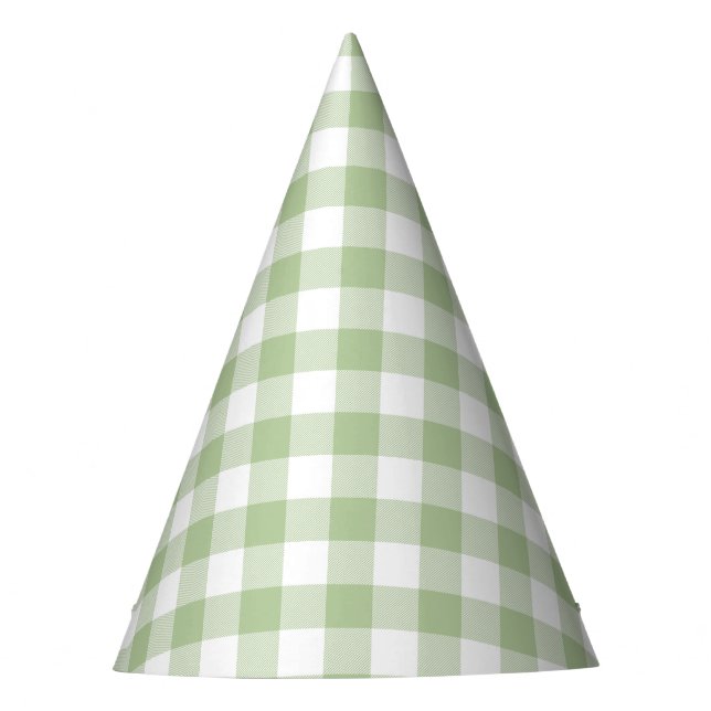 Chapeaux De Fètes Sage and White Buffalo Plaid Gingham (Devant)