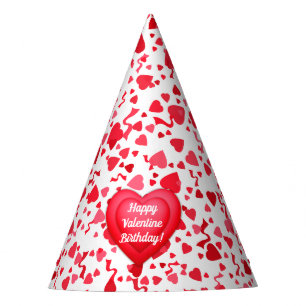 Chapeaux De Fètes Saint-Valentin Coeurs de Confetti Rouge