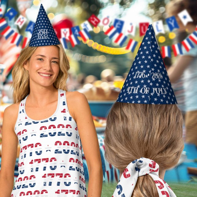 Chapeaux De Fètes Semiquincentennial Star Spangled Silver Navy Blue  (Créateur téléchargé)