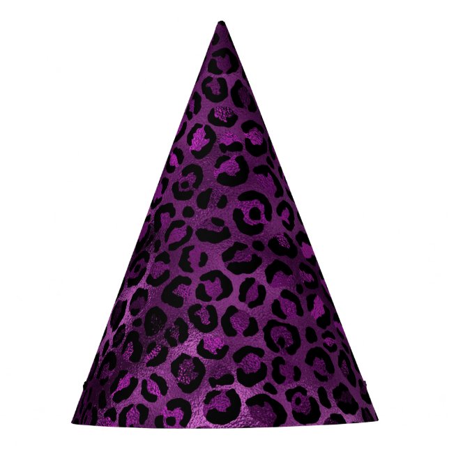 Chapeaux De Fètes Série Purple and Gold Leopard Design 3 (Devant)