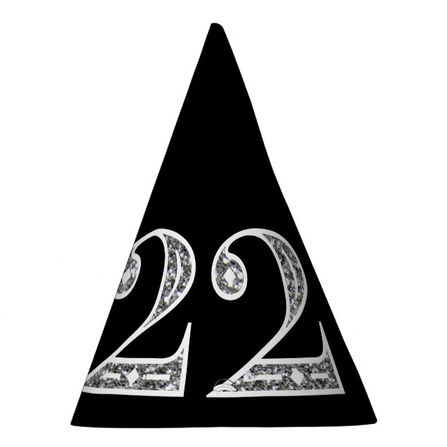 Chapeaux De Fètes Silver Glamour 2022 Nouvel An Casquette de la Soir (Droite)