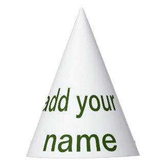 Chapeaux De Fètes Simple minimal vert ajoutez votre texte nom photo