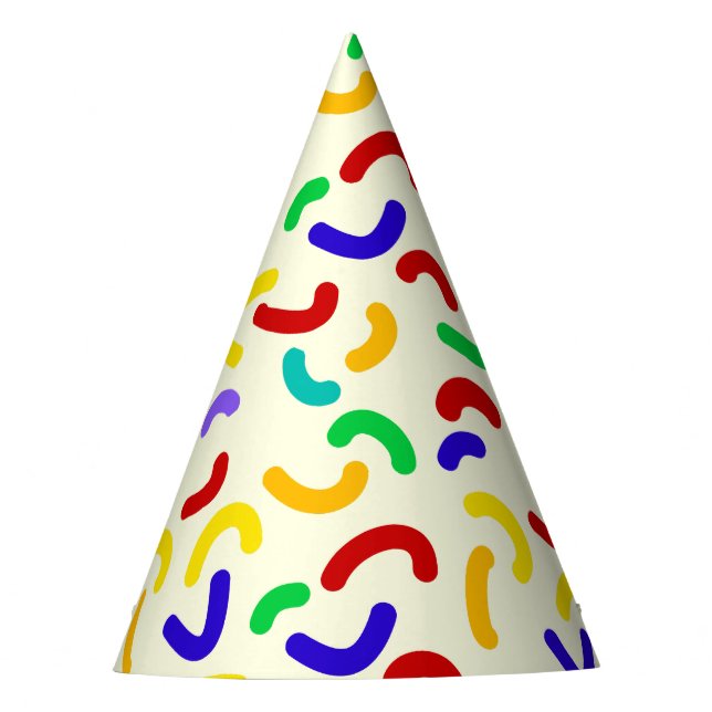 Chapeaux De Fètes Simple moderne rouge vert saupoudrer fête d'annive (Devant)