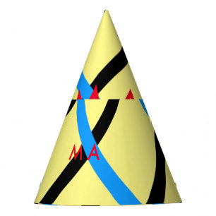 Chapeaux De Fètes Simple monogramme ajouter votre nom lettre man min