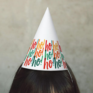 Chapeaux De Fètes Simple Pinceau de Noël Coloré Peinture Main Script