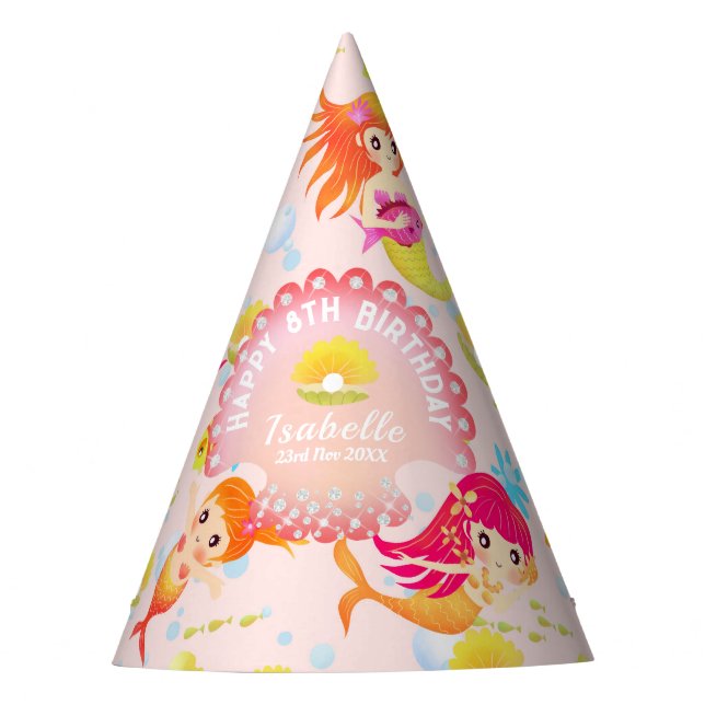 Chapeaux De Fètes Sirènes Rose Pêche (Devant)