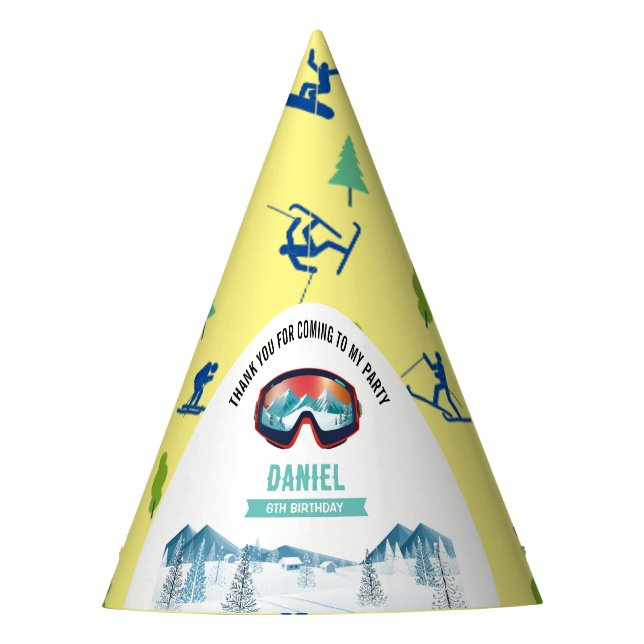 Chapeaux De Fètes Ski de fête d'anniversaire Snowboard (Devant)