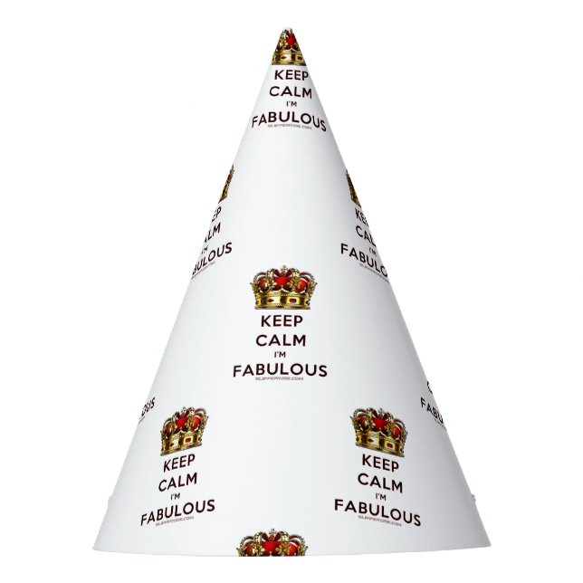 Chapeaux De Fètes SlipperyJoe's garder calme fabuleux couronne spect (Devant)