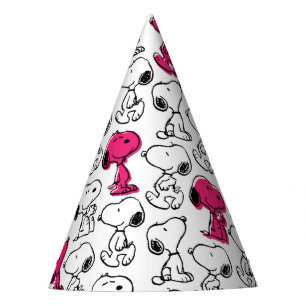 Chapeaux De Fètes Snoopy Black & Magenta Motif