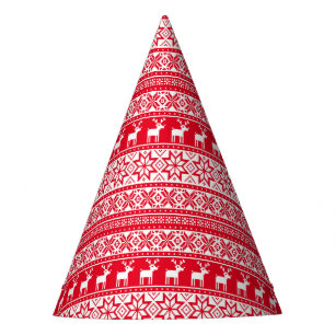 Chapeaux De Fètes Snowflake nordique Reindeer Vilain Sweat de Noël
