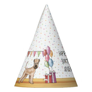 Chapeaux De Fètes Soft-Coated Wheaten Terrier Pastel Joyeux Annivers