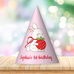 Chapeaux De Fètes Some Bunny Anniversaire Rose Fraise
