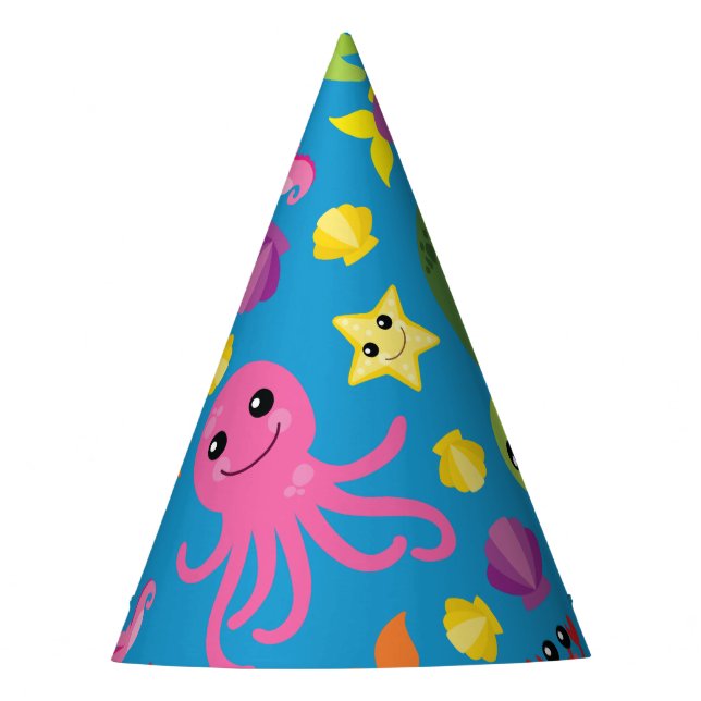 Chapeaux De Fètes Sous la mer 1er anniversaire Casquettes de fête (Devant)