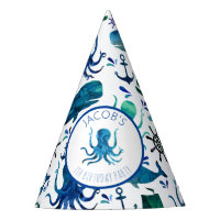 Sous l'anniversaire nautique marin d'aquarelle de