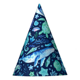 Chapeaux De Fètes Sous l'aquarelle Sea Party