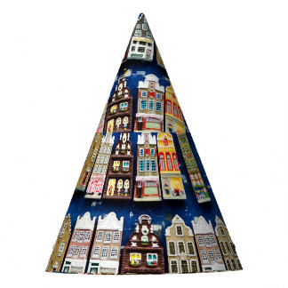 Chapeaux De Fètes souvenirs hollandais, scène de rue à Amsterdam.