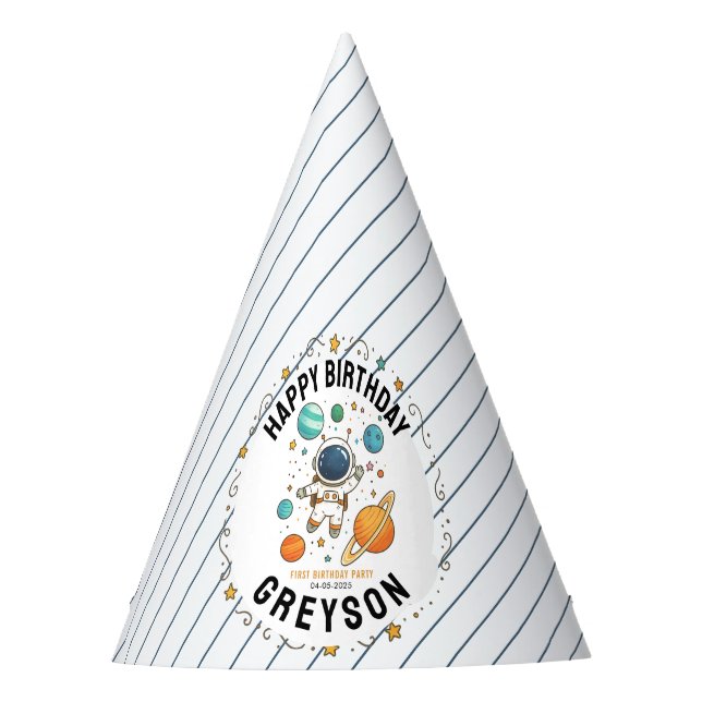 Chapeaux De Fètes Space Adventure 1er anniversaire | Espace (Devant)