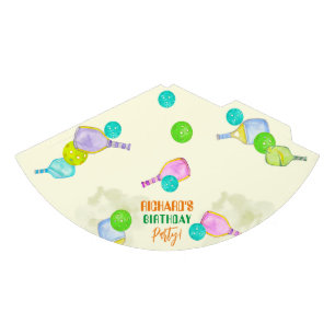 Chapeaux De Fètes Sports Party Watercolor Pickleball thème Anniversa