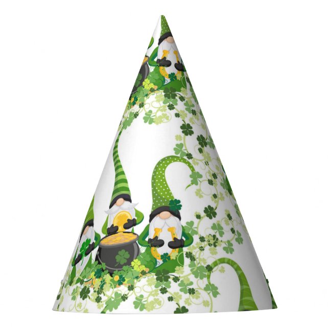Chapeaux De Fètes St Patrick's Day Vert Trèfles Vieux Leprechaun (Devant)