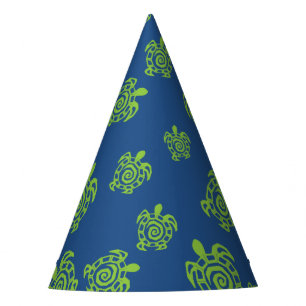 Chapeaux De Fètes Substance verte et bleue de tortue de partie