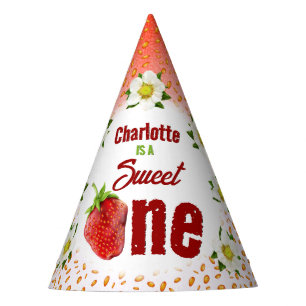 Chapeaux De Fètes Sucre fraise un premier anniversaire