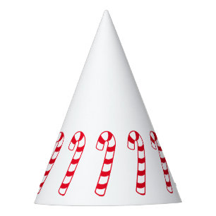 Chapeaux De Fètes Sucres de canne De Noël En Gris Rouge Et Blanc