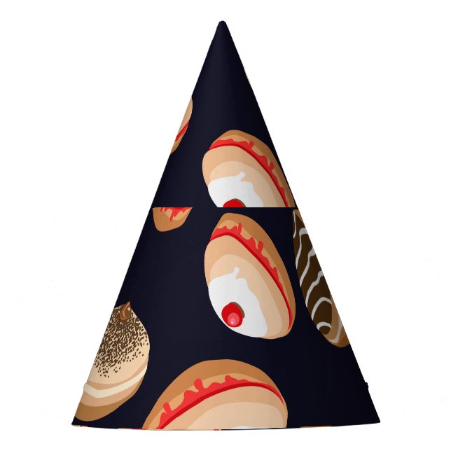 Chapeaux De Fètes Sufganiyot Donuts : Hanoukka Vintage Motif (Devant)