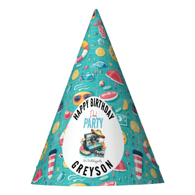 Chapeaux De Fètes Summer Pool Party 2e anniversaire (Devant)