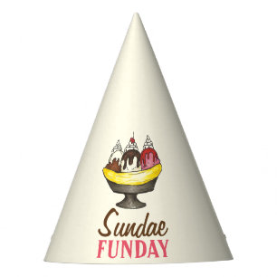 Chapeaux De Fètes SUNDAE FUNDAE Banana Split Ice Cream Social