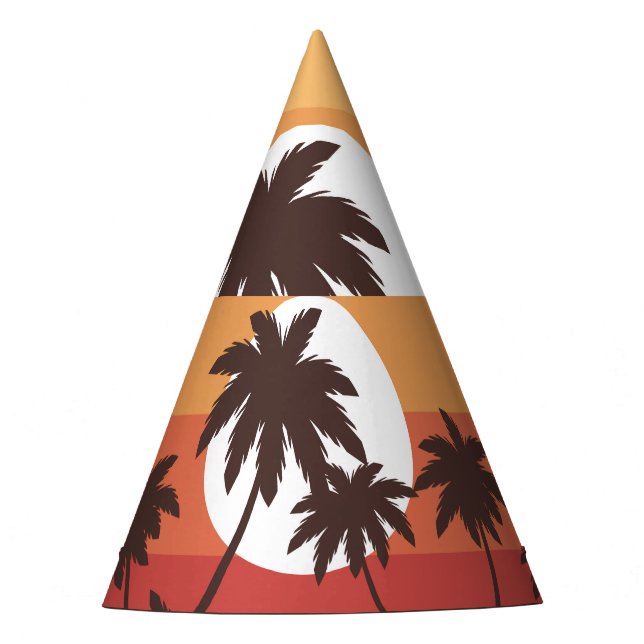 Chapeaux De Fètes Sunset Tropical Palm Beach Vintage (Devant)
