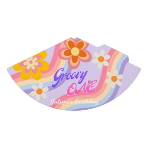 Chapeaux De Fètes Super One Retro Rainbow 1er anniversaire Casquette