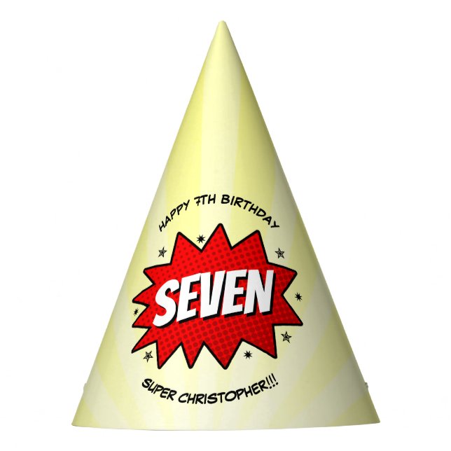 Chapeaux De Fètes Superhero Comic Book N'importe quel âge Anniversai (Devant)