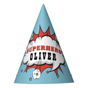 Chapeaux De Fètes Superhero Comic Speech Bubble Boy Anniversaire