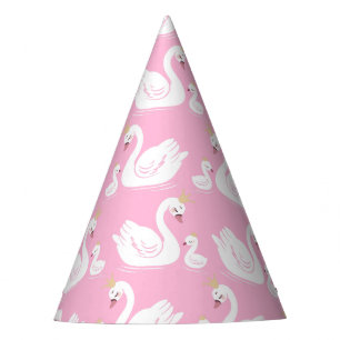 Chapeaux De Fètes Swan 1er anniversaire Baby shower de fête rose