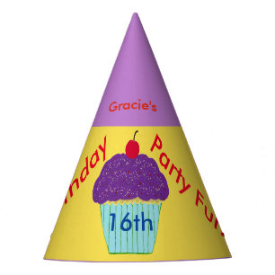 Chapeaux De Fètes Sweet 16 Anniversaire Casquette Purple Cupcake Mod