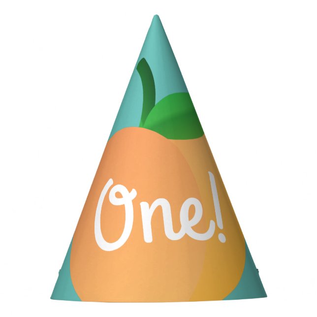 Chapeaux De Fètes Sweet Peach Cute Fruit 1er Anniversaire Thème (Devant)