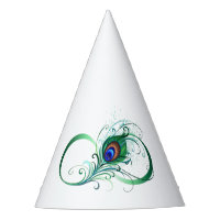 Symbole d'infini avec plume de paon