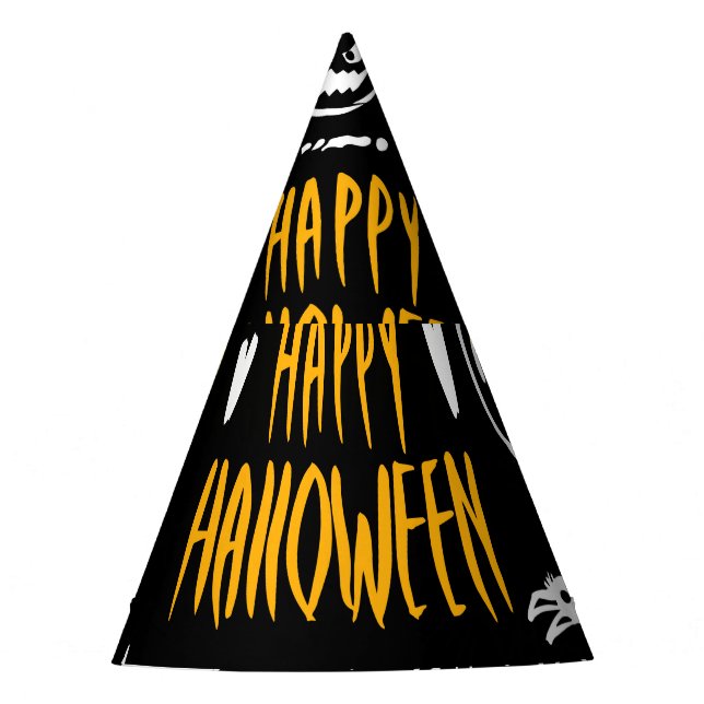Chapeaux De Fètes Symboles d'Halloween dessinés à la main, collectio (Devant)