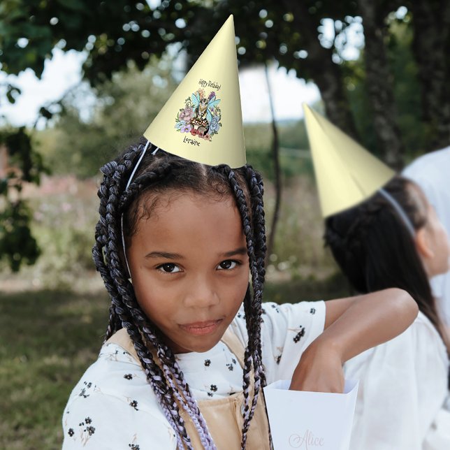Chapeaux De Fètes Tabby Fairy Cat Mushroom Floral (Créateur téléchargé)