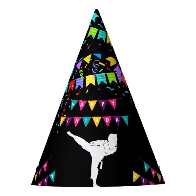 Chapeaux De Fètes Taekwondo Girl Player Birthday (Devant)