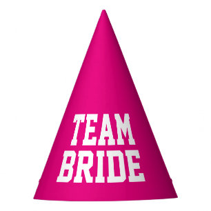 Chapeaux De Fètes TEAM BRIDE neon rose mariage casquettes pour adult