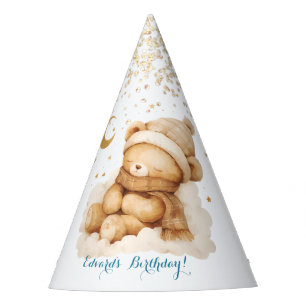 Chapeaux De Fètes Teddy Bear Beige Moon Anniversaire