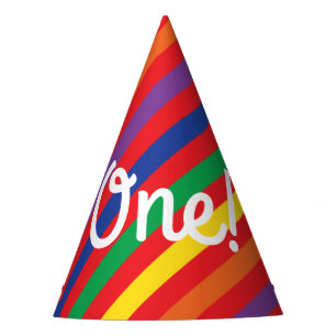 Chapeaux De Fètes Teddy Bear Rainbow Cute 1ère fête anniversaire